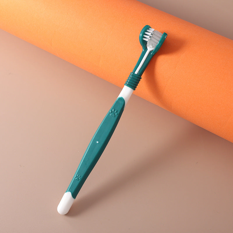 Brosse Dent Chien Triple Tête - Nettoyage Complet 30s | DentaFresh