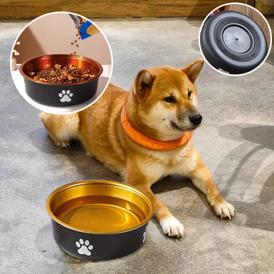 Stainless steel anti-tip dog bowl - Durable bowl for all breeds | Premium