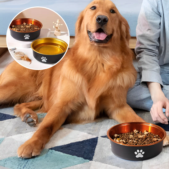 Stainless steel anti-tip dog bowl - Durable bowl for all breeds | Premium