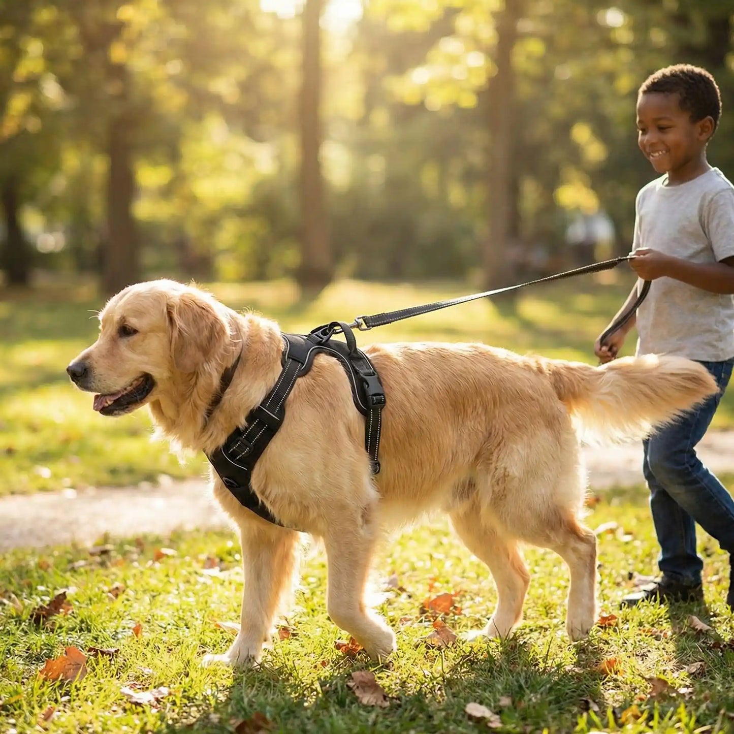 Harnais respirant rafraîchissant pour chien - Protection anti-évasion sécurisée | Confort+